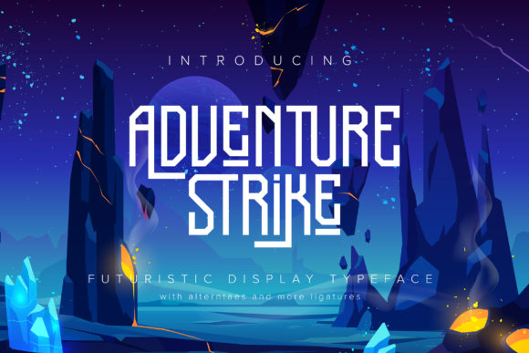 Adventure Strike: A Futuristic Display Typeface for Modern Editors