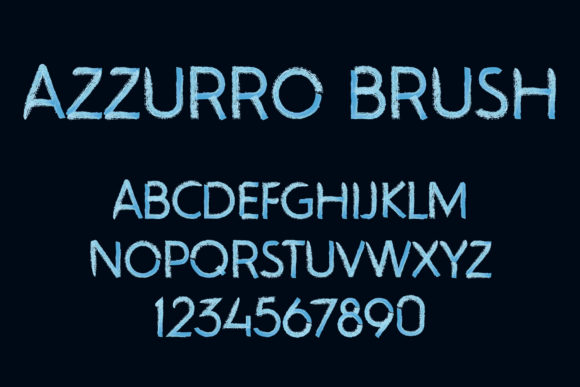 Azzurro: A Textured Brush Typeface for Editorial Design
