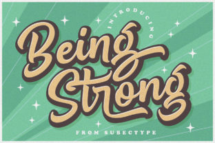 Being Strong Font: Bold Retro Script for Branding