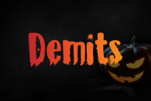 Demits Typeface for Spooky Handmade Designs
