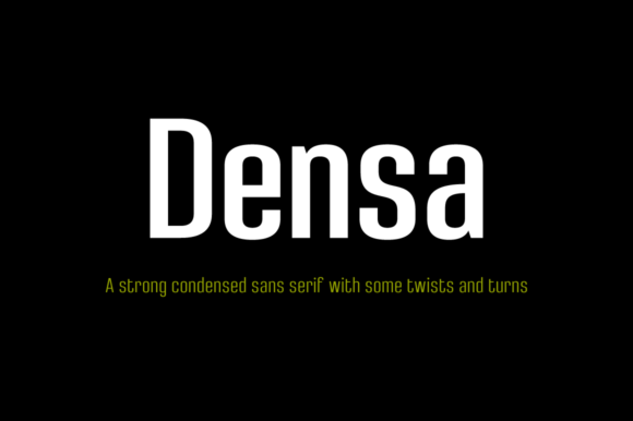 Densa Family: A Condensed Sans Serif Typeface for Modern Web Design