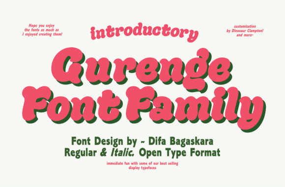 Gurenge: A Cheerful Display Font for Branding