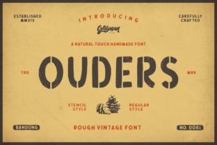 Ouders Typeface: Authentic Hand-Drawn Display Fonts